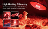 BONGBADA 2 Pack 250W Heat Lamp Red Infrared Bulbs Glass Lamp Bulb for Food Service, Brooder Bulb, Chicks, Pet, Bathroom, Light Therapy Use E26 Base, Flood Light Heat Lamp.
