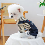 Pet Jean Jumpsuit Small Dog Clothes Costumes for Cats Dog Sweater Warm Dog Coat Winter Clothes for Dogs Summer Dog Clothes Dog Christmas Outfit Puppy Clothes Dog Winter Jacket Dog Costumes Apparel