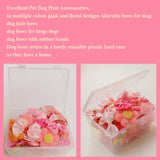 Pet Dog Hair Bows 50pcs - Pink & Red Assorted, Handmade Rubber Band Bows for Small Medium Dogs, Puppy Girl Hair Accessories, Cute Grooming Bows for Yorkies Maltese Chihuahua