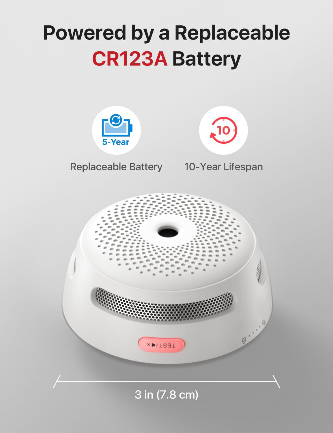 X-Sense Smart Smoke Detector XS01-M, Wi-Fi Smoke Alarm, an Accessory for FS31 Smoke Alarm Kit, Wireless Interconnected Mini Smoke Detector Fire Alarm, Model XS01-M, Single Pack