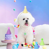 DRANSMIC 12pcs Mini Party Hats for Stuffed Animals, Macaron Hats for Dolls Dog Cat Rabbit Puppies Birthday Party Cone Hats Photo Prop