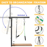 Rhncof Foldable Dog Grooming Arm : Adjustable Height 26-40 - for Dog Grooming Table - with Dog Grooming Hammock & No-Sit Holders-Grooming Restraint for Small Medium Dogs at Home or Salon