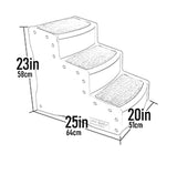 Pet Gear Easy Step III Extra Wide Pet Stairs, 3 Step for Dogs/Cats up to 200 pounds, Removable/Washable Carpet, Easy Assembly (No Tools Required), Sand Dune