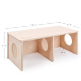 Niteangel Hamster Secret Peep Shed 2-Chamber Hideout & Tunnel Exploring Toys (Large - for Syrian Hamster)