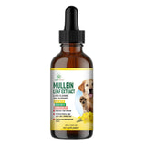 Mullein Lung Support Drops for Dogs & Cats, Relieves Kennel & Dry & Wet Cough, Lung Cleanse, Soothes Sore Throat, Eases Breathing - Pure Plant Extract, Hormone & Chemical Free, with Chlorophyll