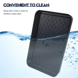 4 Pcs Boot Tray for Entryway Black Small Shoe Tray Waterproof Shoe Mat Front Door 13.78 x 10.83 x 1.18 Inch Boot Mat Multi Purpose Plastic Accessories Pet Entryway Indoor and Outdoor Use