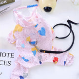 Maigllra Pet Dog Raincoat Pet Waterproof Rain Jacket with Transparent Hood, Cute Elephantst Printing Raincoat for Small Medium and Large Dog