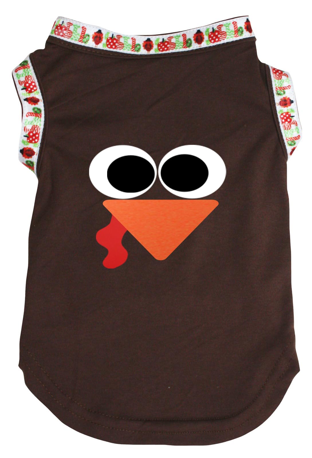 Petitebella Cute Turkey Face Puppy Dog Shirt (Brown/Gobble-2, XXX-Large)