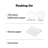 A-SUB Sublimation Paper 8.5x11 Inch for DIY Unique Christmas Gifts Compatible with Inkjet Printer which Match Sublimation Ink 100 Sheets