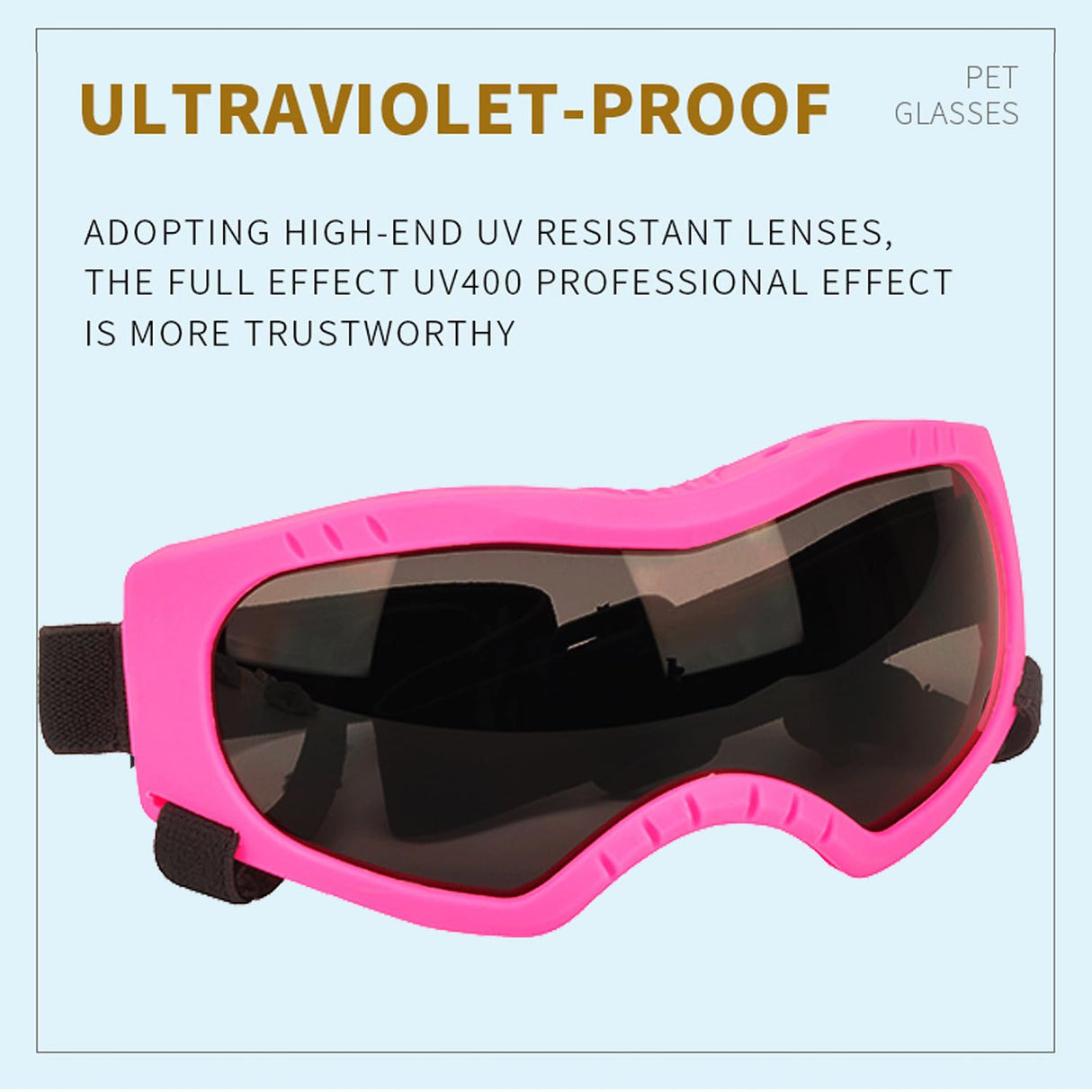 Dog Sunglasses,Doggles Anti-UV Protection,Pet Sunglasses with Adjustable Strap,Suitable for Motorcycle Car Driving Bike Riding Hiking Swimming Wind Dust Fog Dog Eye Protection