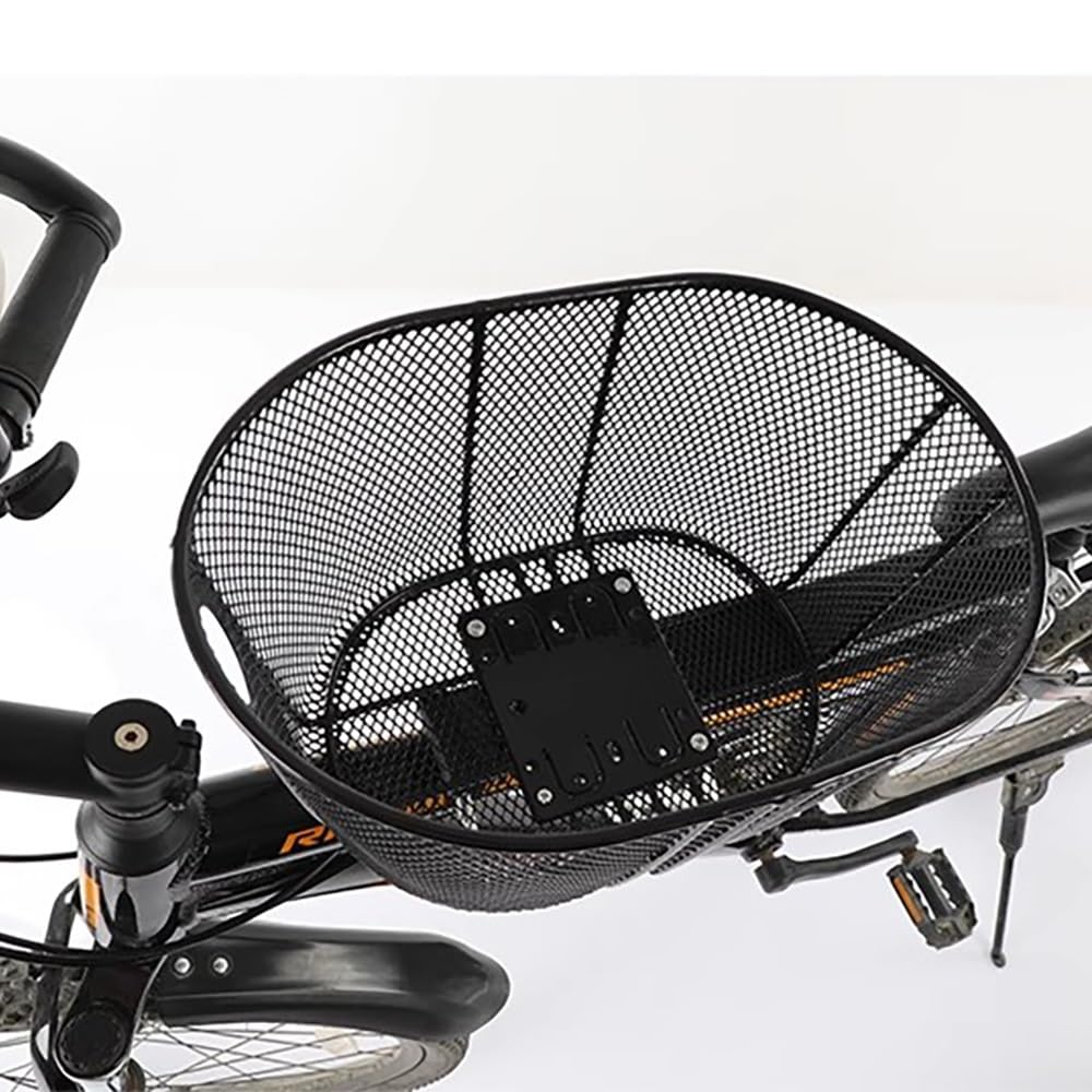 Bike Dog Carrier for Small Dogs – Quick Release Front Bicycle Pet Basket with Inner Safety Leash, Reinforced Support Bar, Fits Most Bikes & E-Bikes(Under 15 pounds)