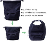 Dog Food Travel Container, Dog Food Travel Bag, Kibble Carrier 42 Cups 10L with Storage Front Pocket and Shoulder Strap for Travel, Hiking and Camping (Black)