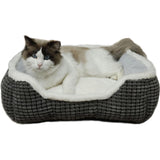 Luxury Square Grey Animal Bed - Super Soft, Washable, Anti-Slip & Water-Resistant, Suitable for Medium Size Dogs & Indoor Cats