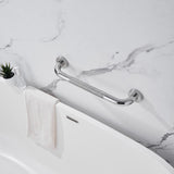 Rackickyer Shower Grab Bar, 2 Pack 12 Inch Bathroom Grab Bar, 1.25" Diameter 304 Stainless Steel Anti-Slip Grab Bars for Bathtubs and Showers, Handicap Shower Grab Bar for Seniors Elderly
