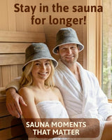 ASKOLD Sauna Hat for Women and Men - Natural Wool Sauna Bucket Cap to Protect Hair, Finnish Felt - Eco-Friendly Banya Hat Sauna Accessories (Gray)