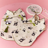 AZA Dog Dresses Chinese Style for Small Princess Dogs Panda T-Shirt Lolita Butterfly Cheongsam Clothes Pet Costume Girl Cute Shirt Coat Floral Outfits Summer Costumes Spring (L,Panda Cheongsam)