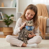 FURALETTE Denim Dog Bandana – Striped Bowtie, Soft & Durable Pet Scarf with Adjustable Metal Snap Buttons for Dogs & Cats (Blue, X-Large)