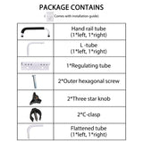 Toilet Safety Rail, Toilet Grab Bars for Seniors and Disabled with Adjustable Width, Toilet Safety Frame for Seniors Supports 350lbs (White - Capacity 350 lbs)