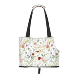 Dog Purse Carrier for Puppy and Cats with Safety Hook Cat Restraint Bag for Outdoor Traveling Subway,Watercolor Flowers Pattern