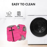 Dog Bulldog Clothes Dog Cotton Padded Coat Thick Winter Warm Vest Waistcoat Cold Weather Jacket Clothing for French Bulldog Coat-Pink-L