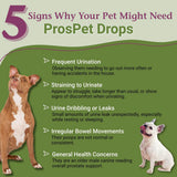 PetAlive ProsPet Drops for Pet Prostate and Bladder Health - Herbal Supplement for Dog Urinary Tract, Bladder and Immune Support - Constipation Relief - 59 ml