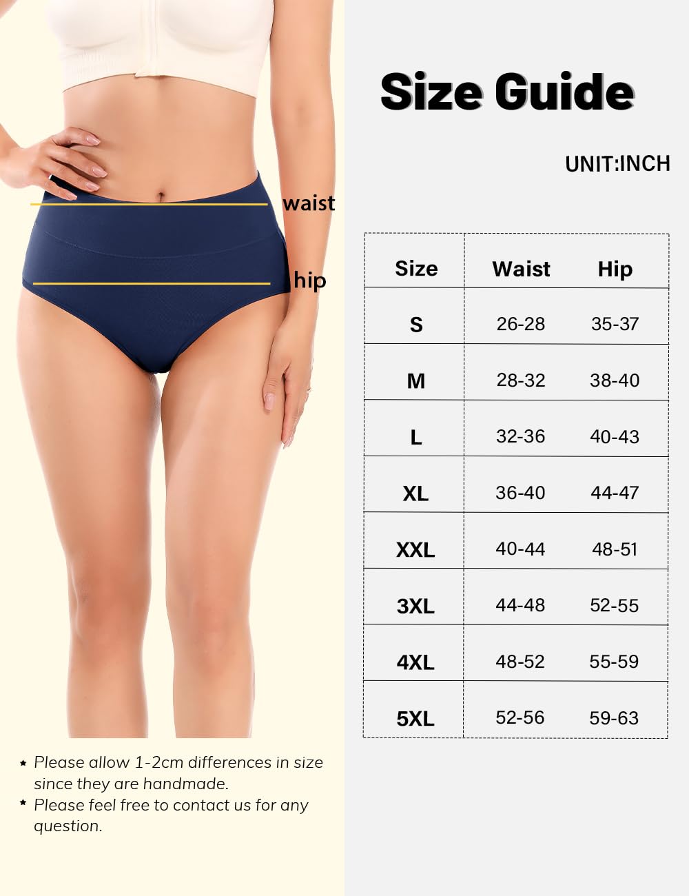 Molasus Incontinence Underwear for Women High Absorbency Period Leakproof Cotton Underwear Heavy Flow Menstrual Protective Panties Bladder Control Briefs 3 Pack,Multicolor,Large