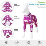 LovinPet Giant Pet Costume, Soft Cotton Dog pjs with Polar Bear Snowflake Print, Dog Clothing for Medium, Large Dogs,Pittie Pajamas, Large