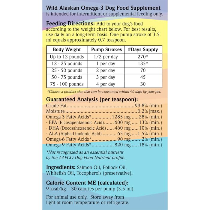 Wild Alaskan Skin & Coat Salmon Oil Based Omega-3 Supplement for Dogs 16 fl.oz.