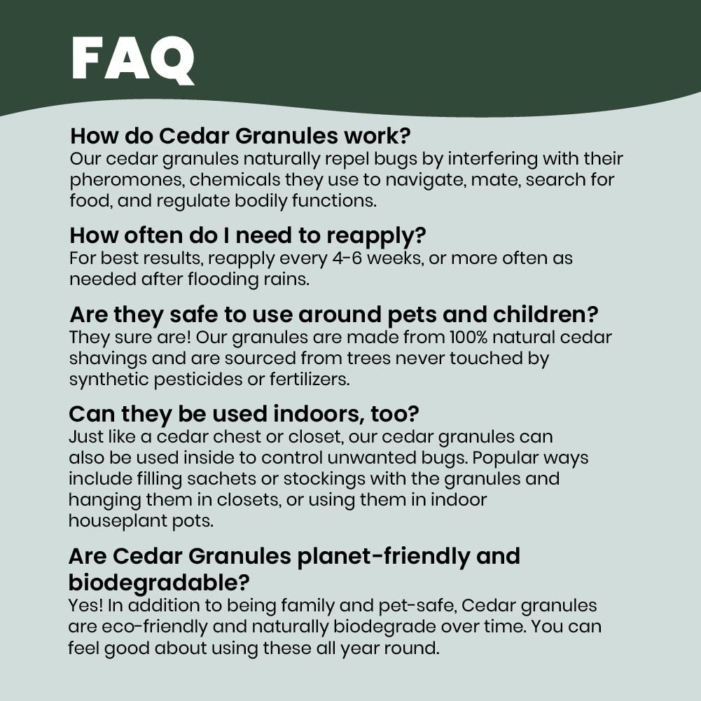 Cedarcide Lawn, Home & Garden Cedar Granules | Repels Fleas, Ticks, Ants & Mosquitoes | Smells Great, Easy to Use | Family & Pet Safe | 1 Bag (8 Lbs)