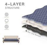 Waterproof Dog Bed Cover, Dog Pad Soft Plush Pet Blanket with Anti-Slip Back for Bed Couch Sofa, Furniture Protector for Small, Medium and Large Dogs and Cats (Noble Gray-Bubble, 82"x82")