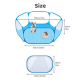 Amakunft Small Animal Playpen, Pop-Up Portable Play Yard for Guinea Pigs, Rabbits, Hamsters, Hedgehogs, Foldable Exercise Fence with Breathable Mesh for Indoor Outdoor Use