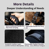 4-in-1 Convertible Pet Carrier for 14-20 lbs Dogs & Cats - Breathable Air Mesh Backpack Harness with Spine Protection | Adjustable Sling, Shoulder Bag & Handheld | Black-L