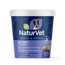 Load image into Gallery viewer, NaturVet – No Toot Gas Aid For Dogs Plus Fennel – 70 Soft Chews | Alleviates Intestinal Gas | Helps Reduce Stool &amp; Urine Odors | 30 Day Supply
