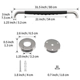 32 Inch Shower Grab Bar w/Anti Slip Rubber Grip, Munzong Stainless Steel Bathroom Grab Bar, Chrome Bathroom Balance Bar,Safety Handrail Support,Handicap Injury Elderly Senior Assist Bath Handle