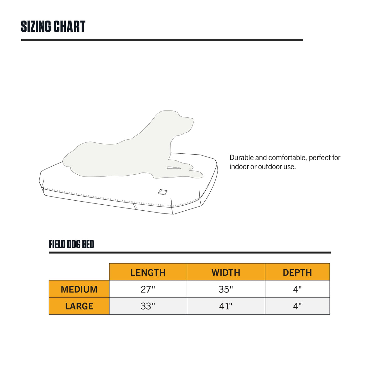 Carhartt Field Dog Bed, Durable Water Repellent Material W/Triple-Stitched Main Seams, Carhartt Brown, Large