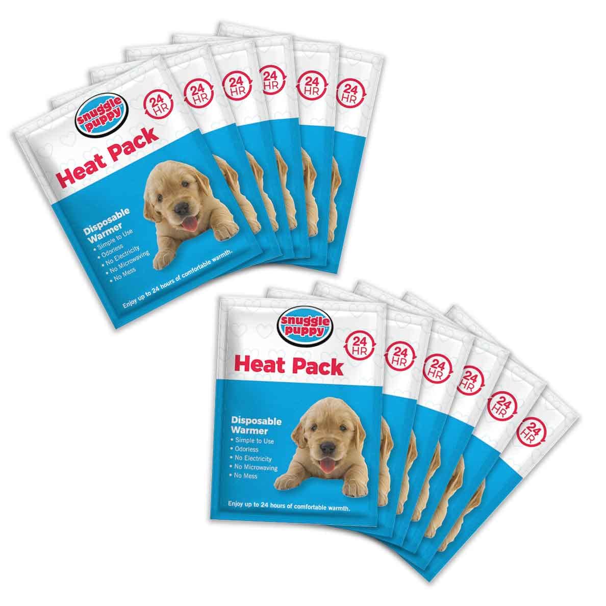 Snuggle Puppy Replacement Heat Packs - 12 Odourless, Long Lasting Disposable Hand Warmers Made with All Natural Ingredients