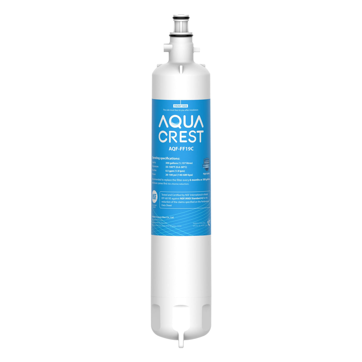 AQUA CREST Replacement for GE® RPWFE, RPWF (with CHIP) Refrigerator Water Filter, Compatible with GYE22HMKES, GYS22GMNES, GYE22HBLTS, DFE28JSKSS, GFE28HMHES, GNE29GYNFS, GFE28GYNFS, GFD28GYNFS