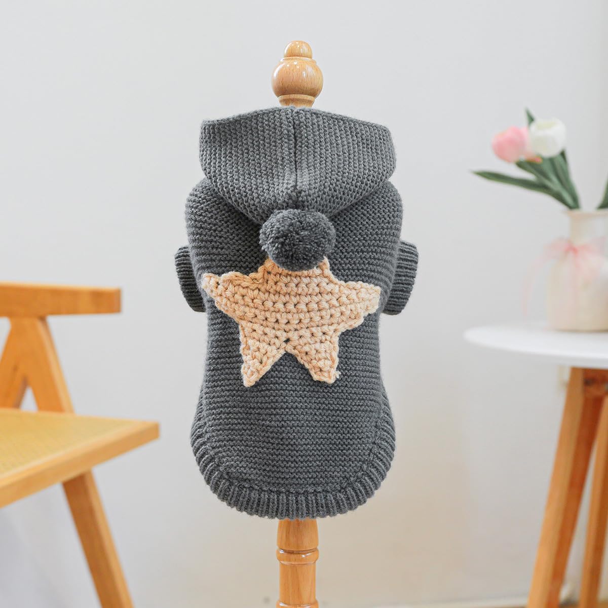 Small Dog Hooded Sweaters Puppy Cute Knitted Sweater Winter Clothes Dog Cute Christmas Knitwear Cat Lightweight Warm Hoodies Outfits Chihuahua Sweater Yorkie Teacup Birthday Holiday Dog Clothes