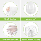 Teivio Small Trash Bags 4 Gallon 200 Counts Garbage Bags, Bathroom Trash Can Bin Liners, Small Plastic Bags for home office kitchen, fit 12-15 Liter, 3,3.5,4.5 Gal, Clear