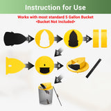 Automatic Reset Slide Bucket Lid Mouse Trap, Reusable Catch and Release Mouse Trap, Mousetrap Bucket Indoor and Outdoor, Humane Non-Kill Mouse Trap Bucket, Mouse Trap Bucket Lid (3-Pack)