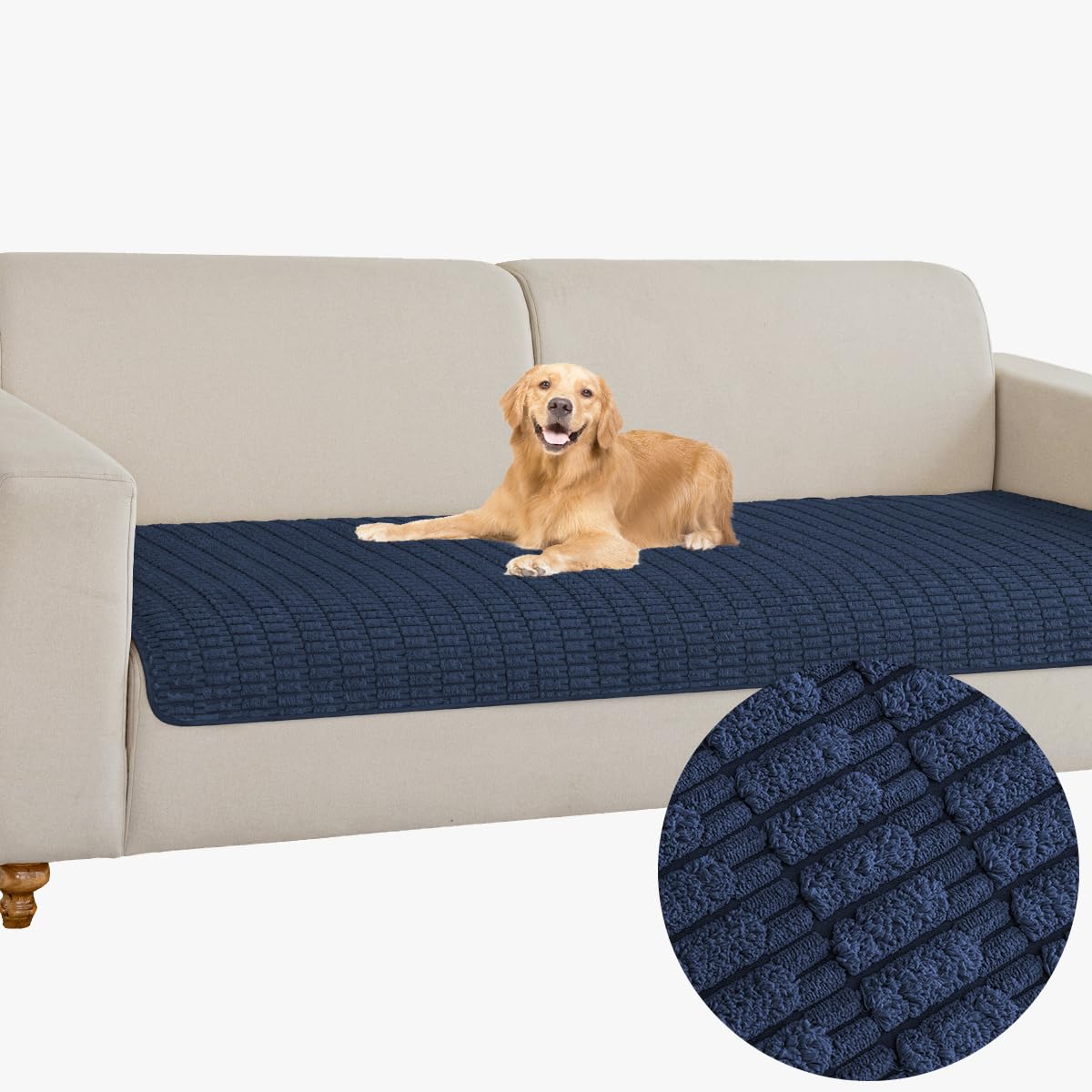 Muamar Dog Bed Cover Sofa Protector,Anti Slip Waterproof Sofa Covers for Living Room Couch Covers,Sofa Mat,Seat Cover,Dog Mat,Pet Pad for Furniture 1 Piece (30x70 inch, Dark Blue)
