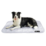 Luciphia Premium Dog Cooling Mat Non-Slip Q-MAX>0.5 Self-Cooling Pad for Small Pet Cat Indoor Portable Kennel Puppy Bed for Summer Crate Pad for Dog Washable Light Grey 20x30 inches