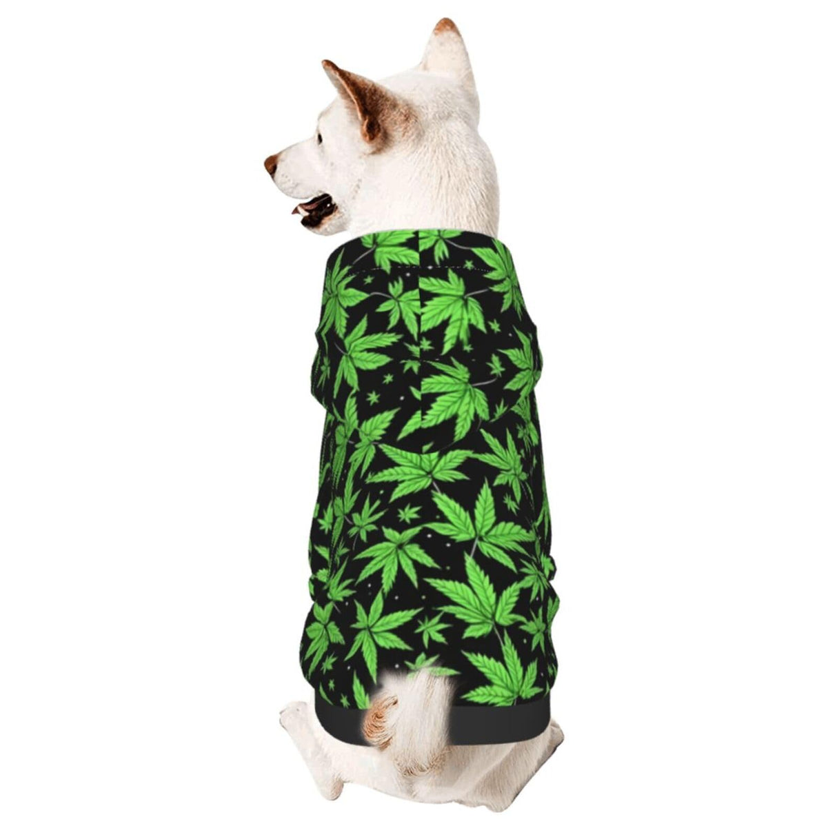 WAVMKSL Marijuana Leaf Small Pet Hoodies Sweatshirts Dog Pullover Hooded Winter Pet Clothes Small