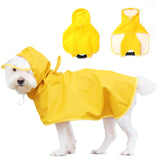 LUZGAT Dog Raincoat for Medium Dogs, Dog Rain Jacket with Clear Hooded, Waterproof Dog Rain Coat with Adjustable Belly Strap, Dogs Safety Vest for Outdoor Adventures Walking(Yellow,M)