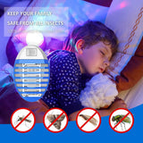 4 Pack Bug Zapper Indoor, Fly Trap for Indoors, Electronic Mosquitoes Killer, Mosquito Zapper, Electronic Mosquito Zapper Gnat Traps with LED Light for Patio