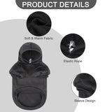 EXPAWLORER Dog Hoodies- Fall Soft and Warm Dog Sweatshirt with Leash Hole, Halloween Dogs Costume Winter Autumn Fleece Pet Clothes with Print for Puppy,Cat, Small Medium Large Dogs (Large, Security)