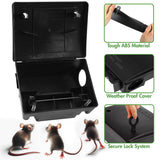 Large Rat Bait Stations 4 Pack, Effective Mouse Bait Station for Home Garden and Outdoors, This Rodent Bait Station Keeps Children and Pets Safe (Bait is not Included)