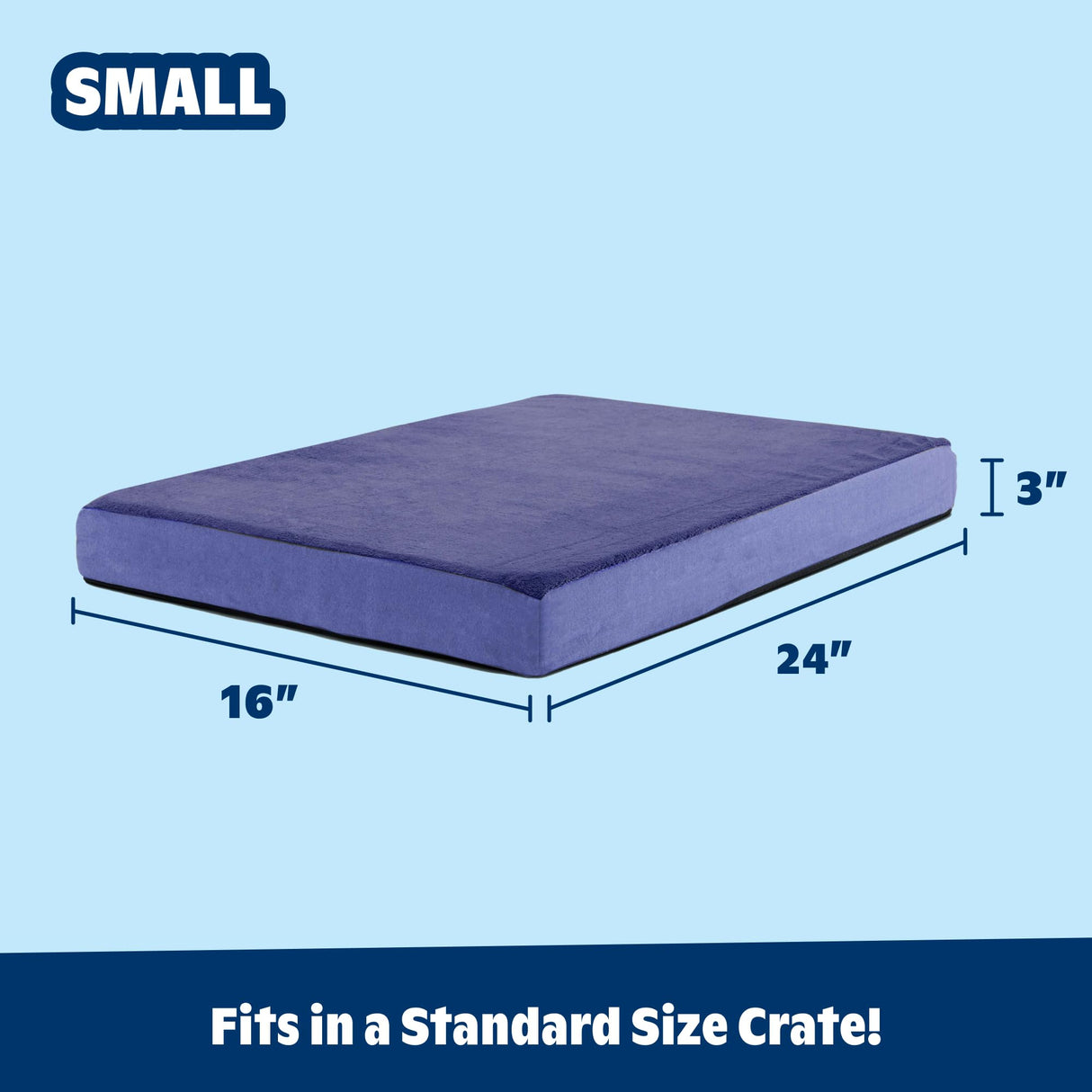 Barkbox Orthopedic Dog Bed | Comfortable Memory Foam Mattress for Joint Relief | Head and Neck Support Waterproof with Non Skid Bottom | Calming Durable Bed with Washable Cover | Small, Navy