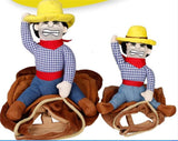 Cowboy Rider Dog Costume Waving Hat - Funny Dog Halloween Costumes with Doll and Hat, Adjustable Knight Style Costume for Labs, German Shepherds, and Golden Retrievers, and More (L)