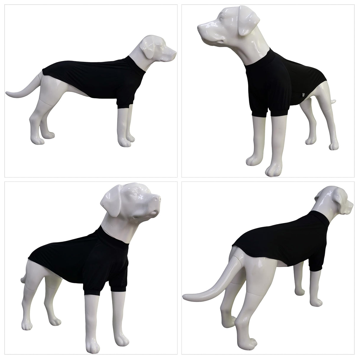 LoveLongLong Spring Summer Cooling Dog T-Shirt with UV Protection and Moisture-Wicking Fabric Blank Color Black XL